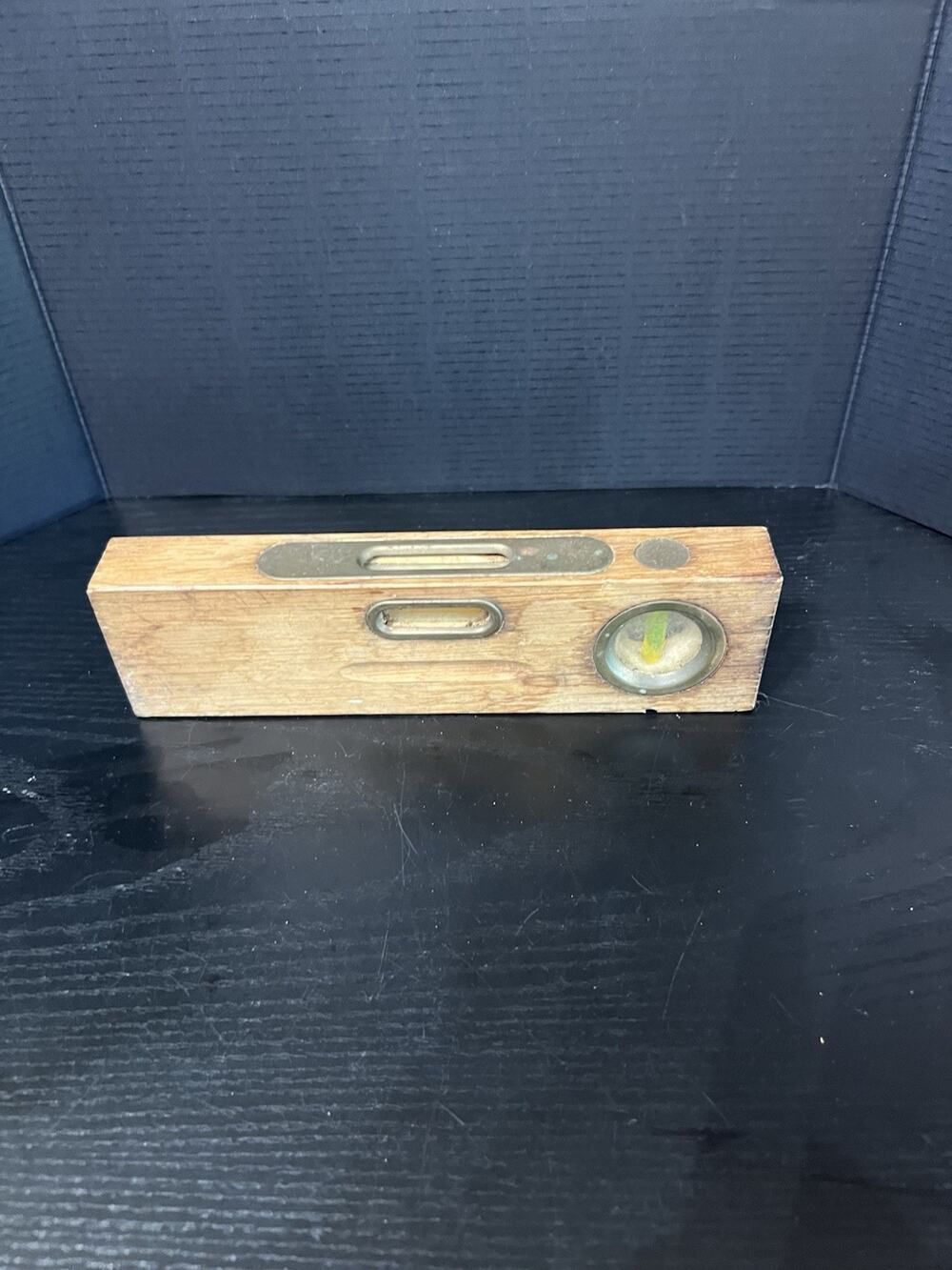 Vintage Used Walnut ? 8 7/8 Inch 2 Vial Level